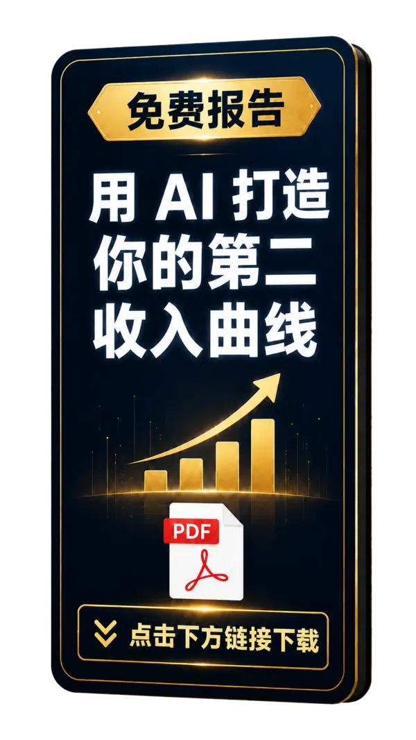 免费报告《用AI打造你的第二收入曲线》电子书封面